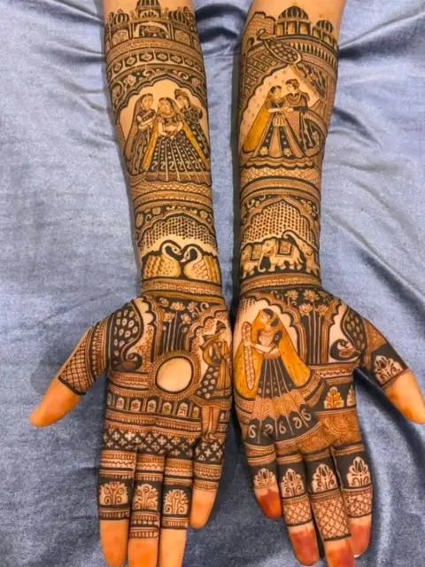bridal figure full hand mehndi design