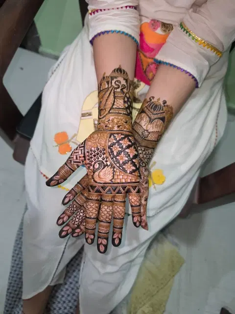 bridal full hand mehndi design
