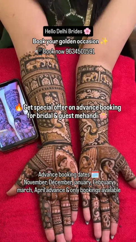 bridal figure back hand mehndi design
