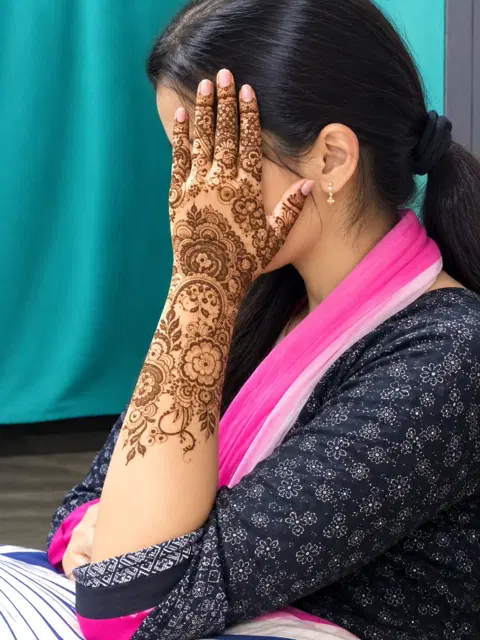 front hand mehndi design