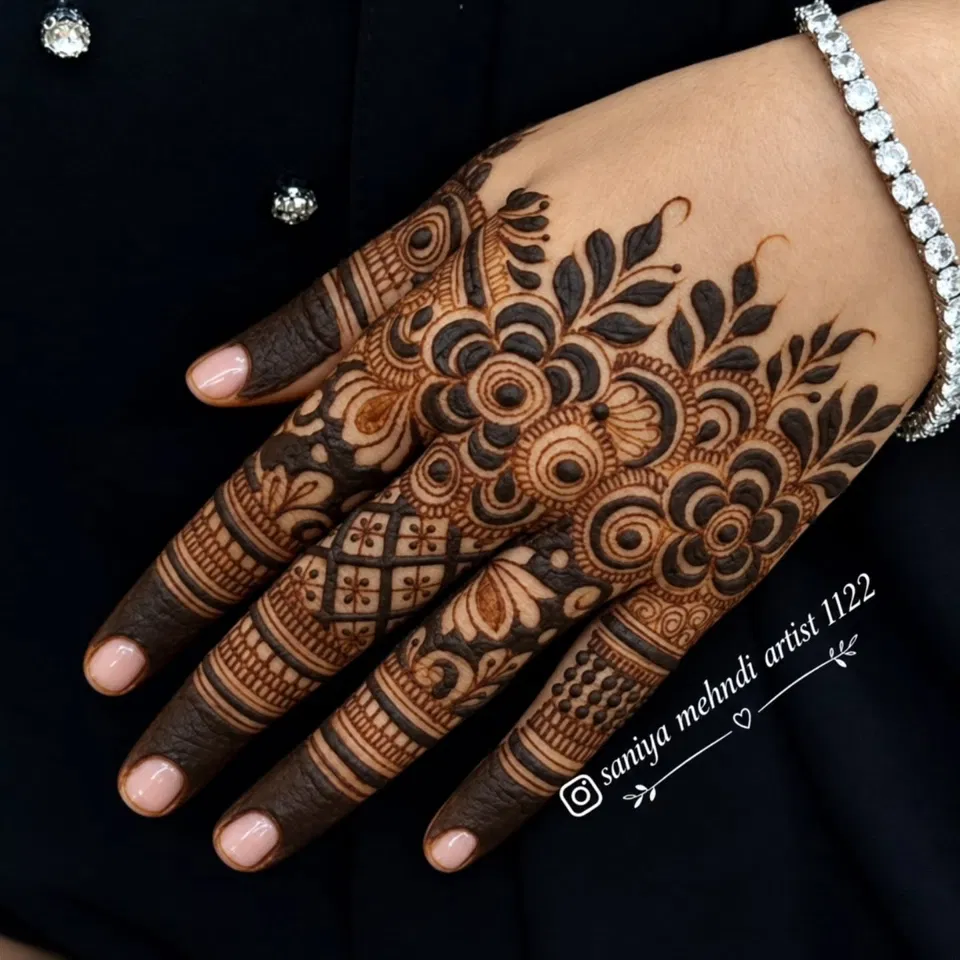 Front Hand Mehndi Design (2)