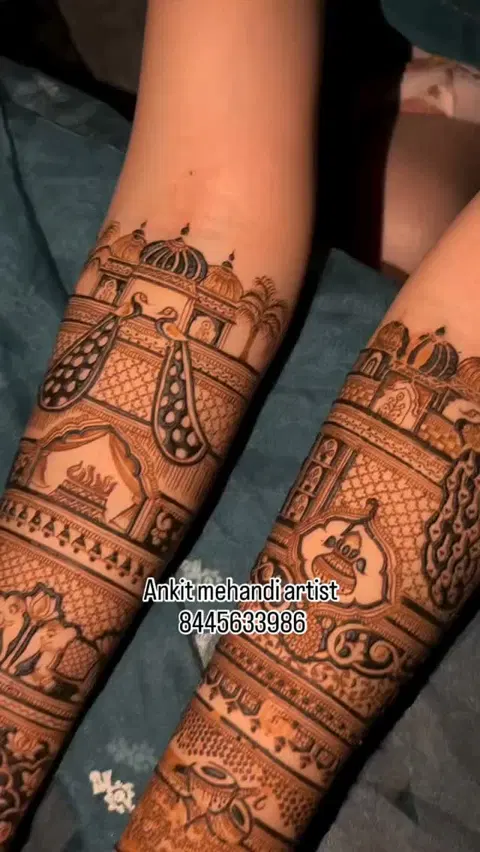 bridal figure full hand mehndi design