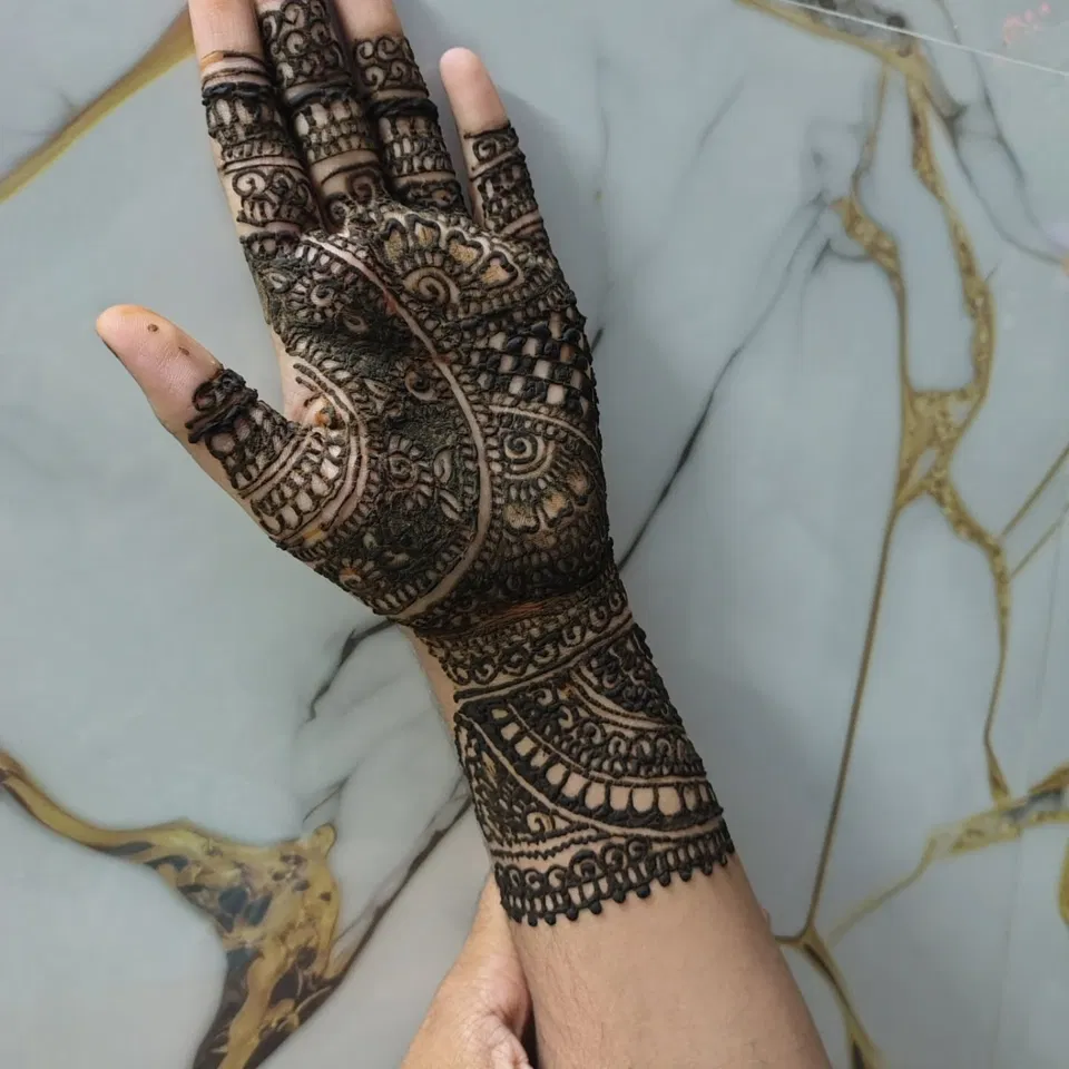 Bridal Full Hand Mehndi Design