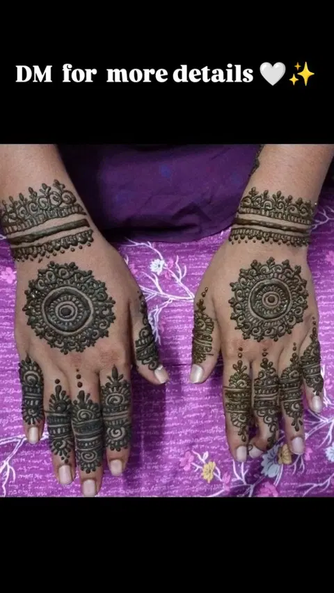 circle back hand mehndi design