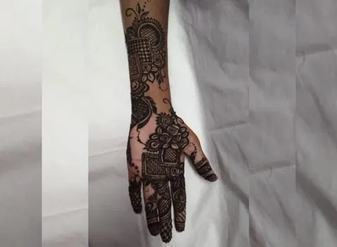 bridal jaal full hand mehndi design