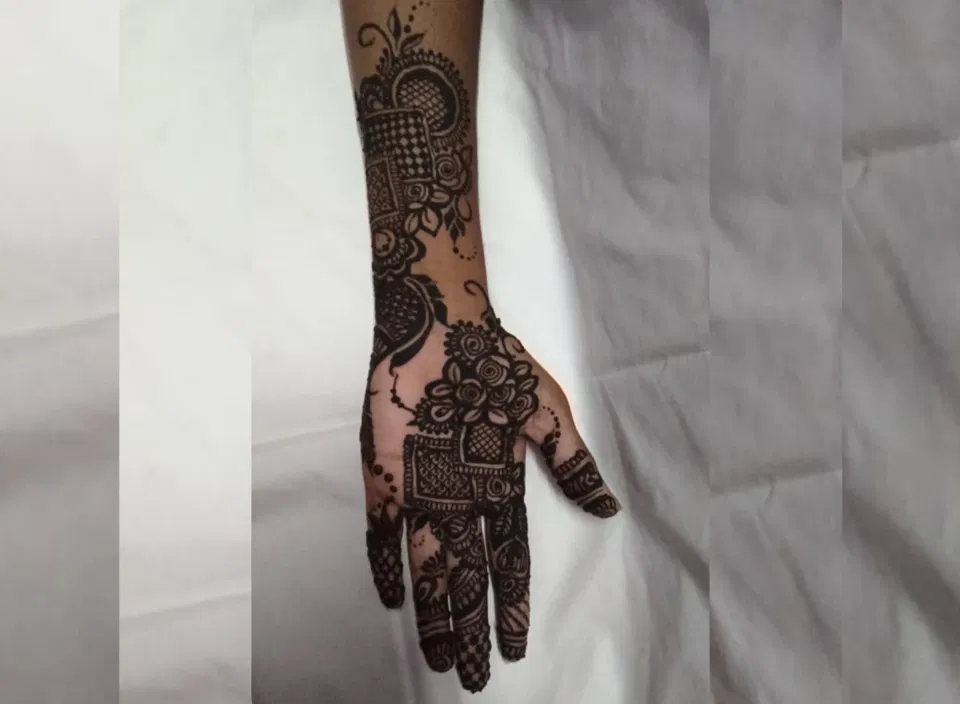 Bridal Full Hand Mehndi Design with Jaal