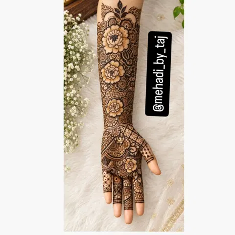 front hand mehndi design