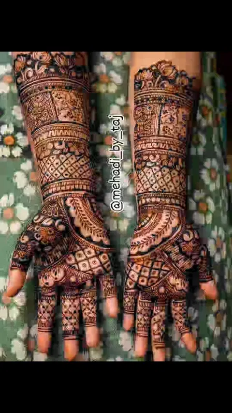 figure full hand mehndi design