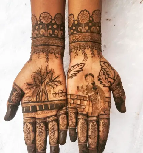 figure mehndi design