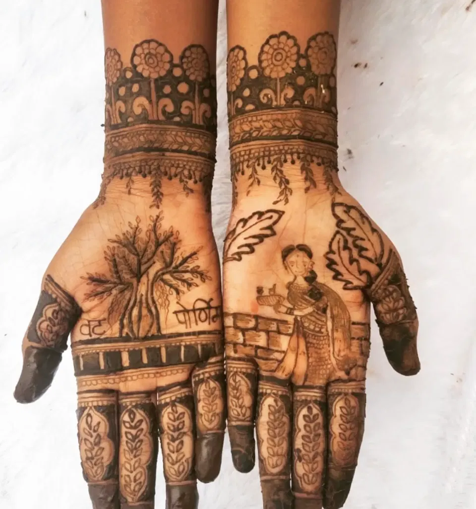 Mehndi Design with Figures