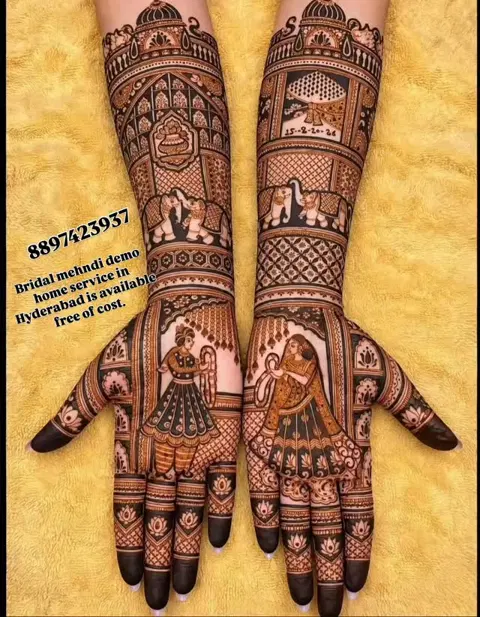 figure front hand mehndi design