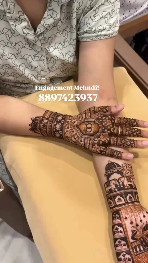 figure back hand mehndi design