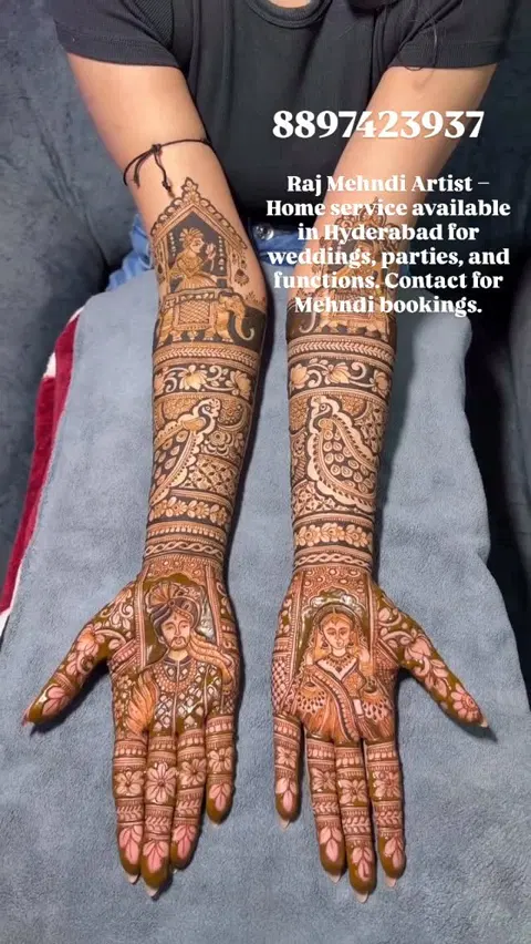 figure front hand mehndi design