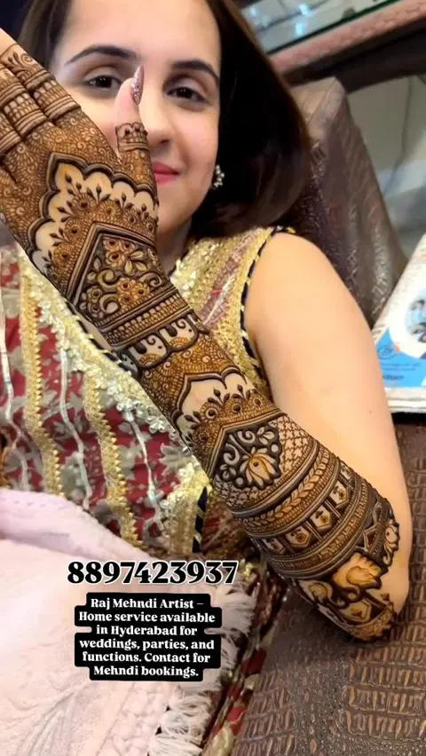 full hand mehndi design