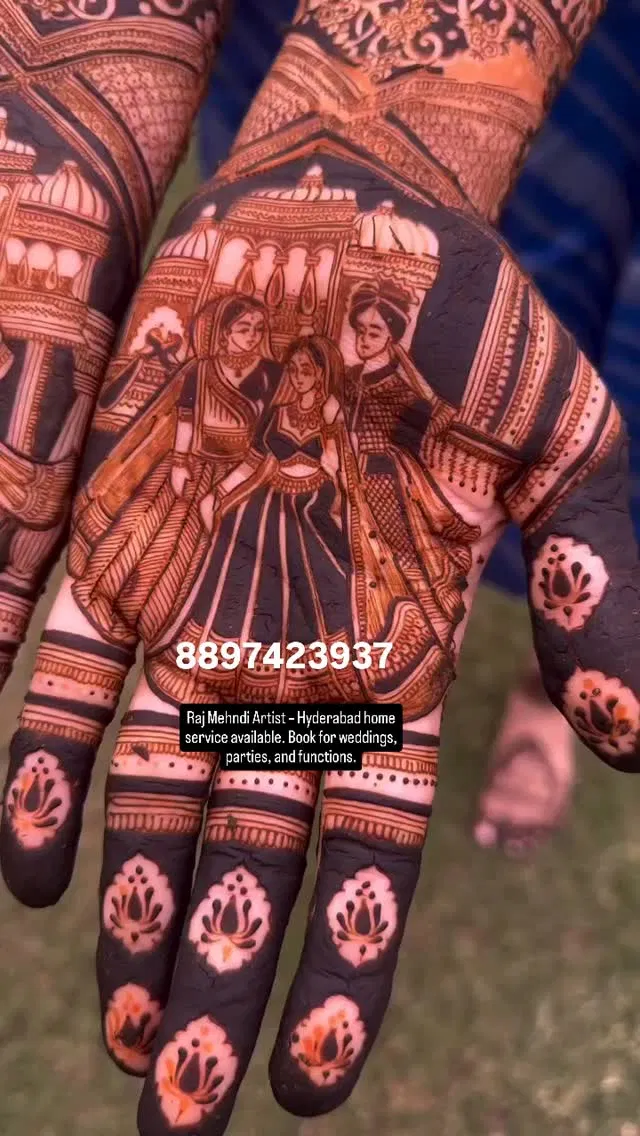 Mehndi Design with Figures (3)