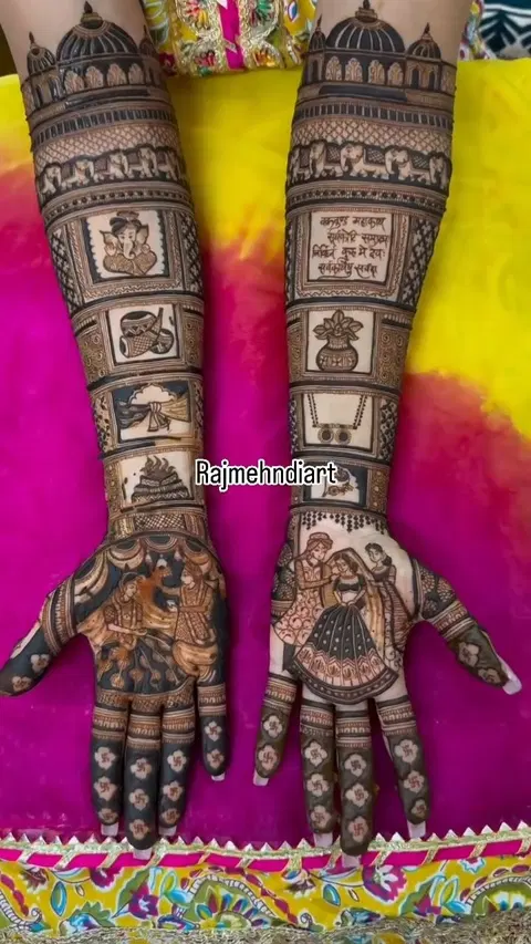 figure front hand mehndi design