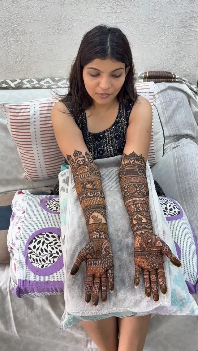 Bridal Indian Full Hand Mehndi Design with Figures (13)