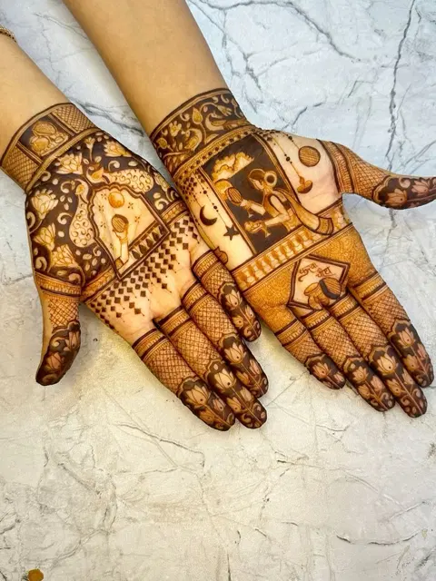 figure mehndi design