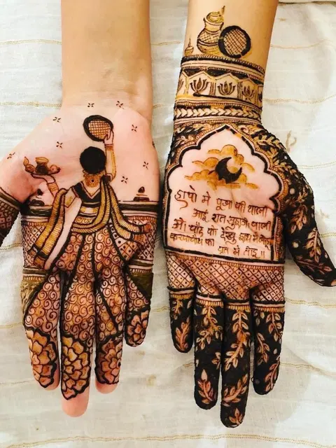 arabic simple figure mehndi design