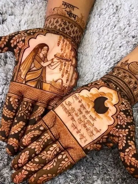 figure front hand mehndi design
