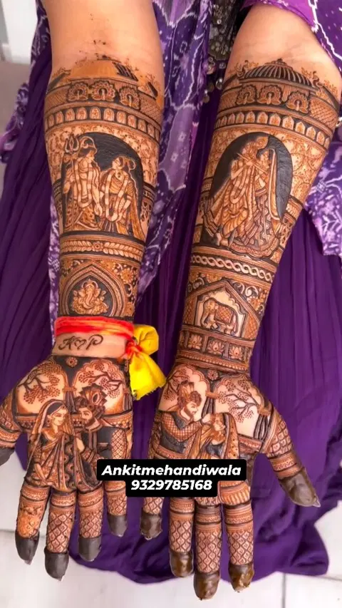 bridal figure full hand mehndi design