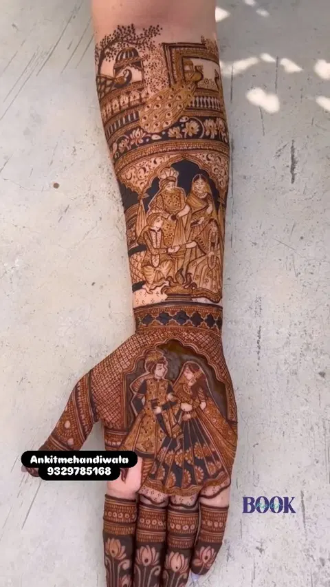 bridal figure full hand mehndi design