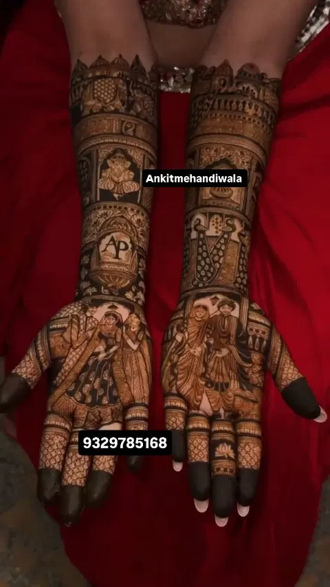 bridal figure full hand mehndi design