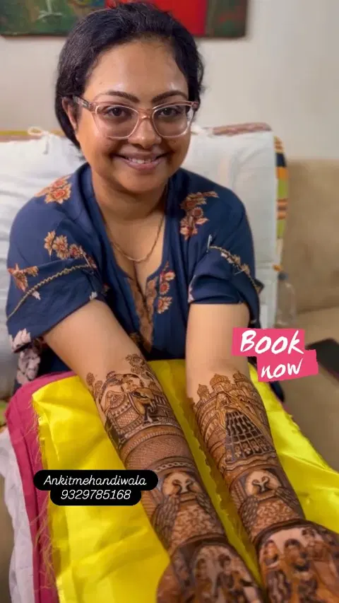 bridal figure front hand mehndi design