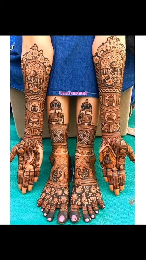 bridal figure full hand mehndi design