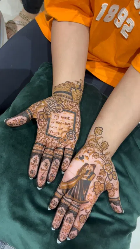 figure mehndi design