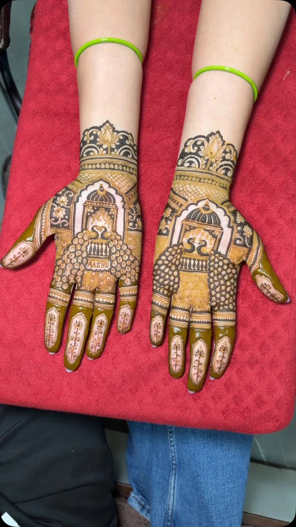 Bridal Mehndi Design with Figures