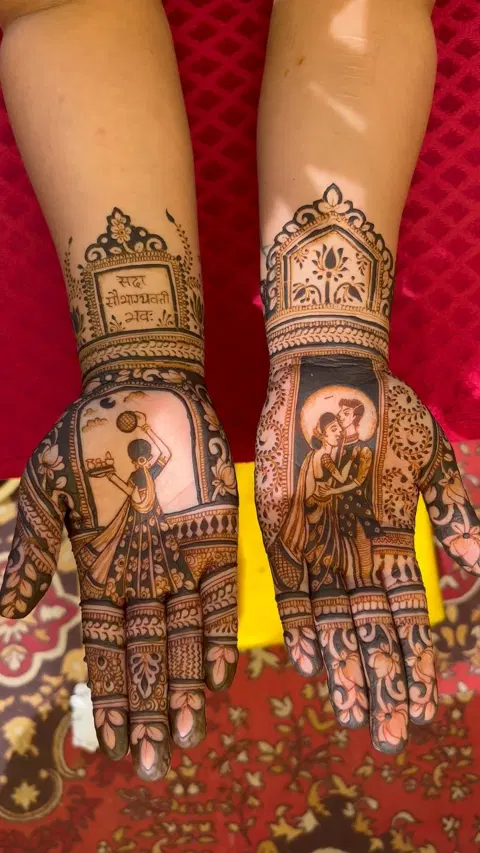 figure mehndi design