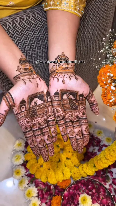 aesthetic figure mehndi design
