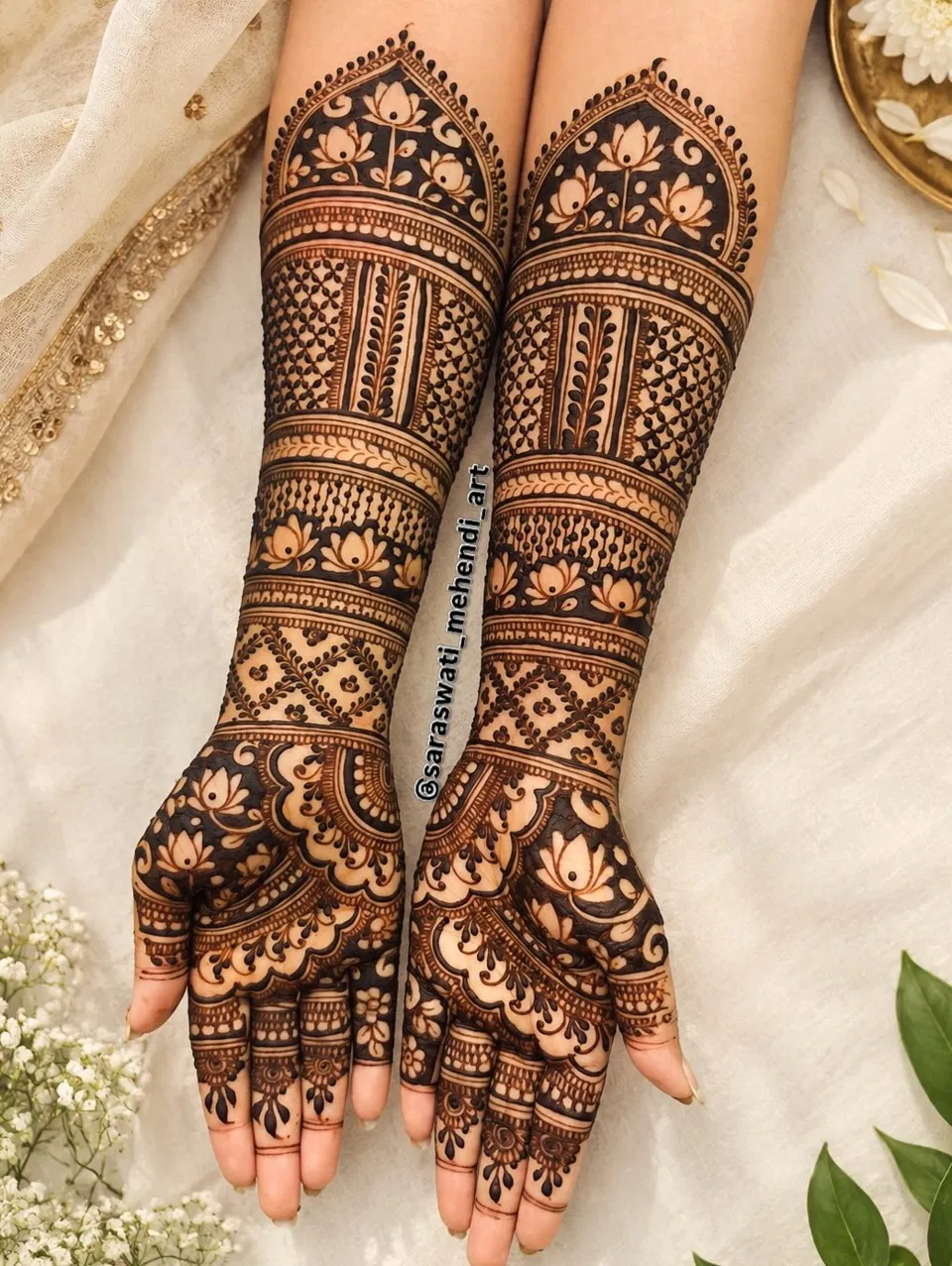 Bridal Front Hand Mehndi Design with Figures (21)