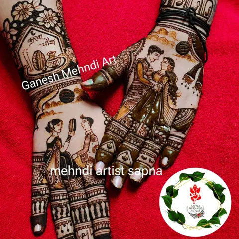 figure mehndi design