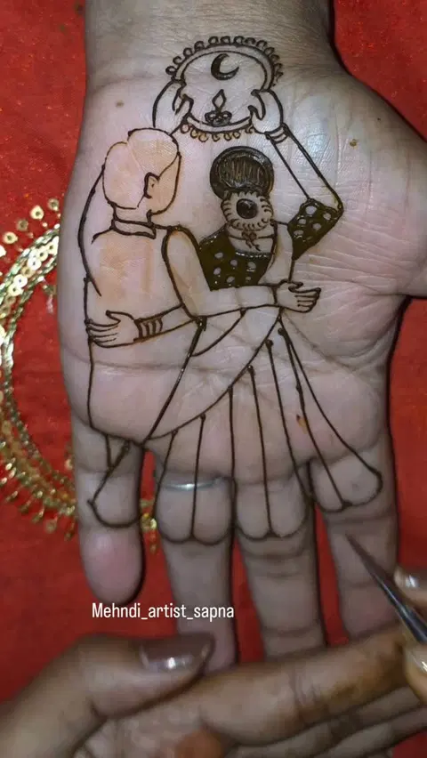 figure mehndi design