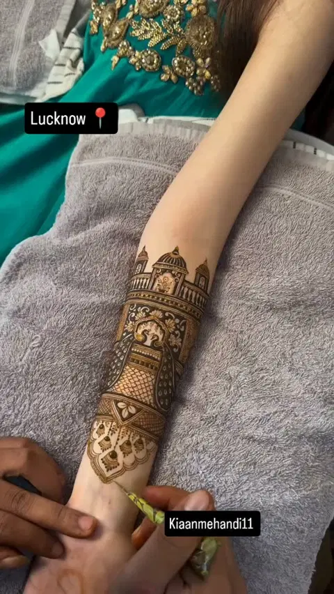 bridal front hand mehndi design