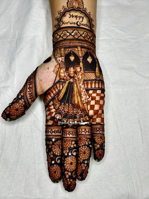 figure mehndi design