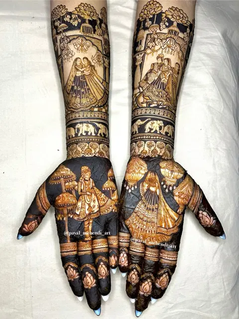 bridal indian figure mehndi design