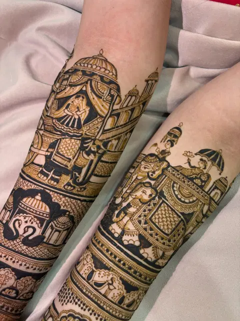 bridal figure full hand mehndi design
