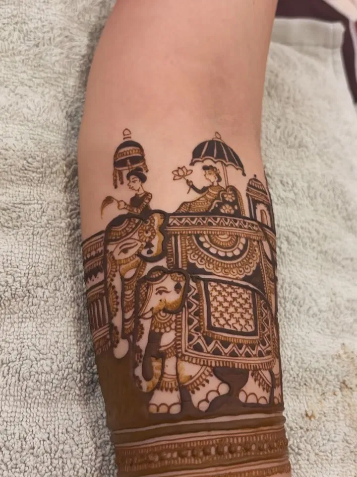 Bridal Full Hand Mehndi Design with Figures (23)