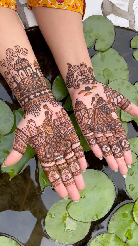 figure mehndi design