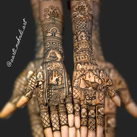 bridal indian figure mehndi design