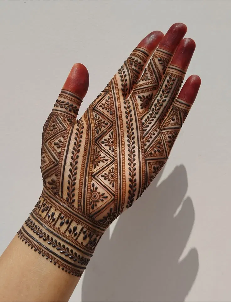 Indian Moroccan Front Hand Mehndi Design
