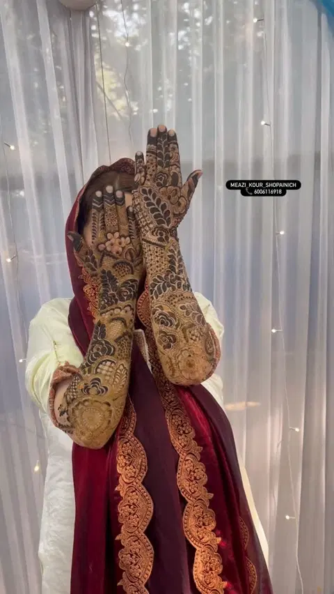 figure full hand mehndi design