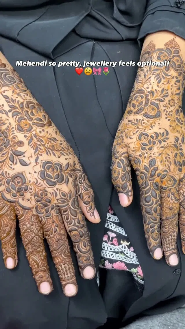 Back Hand Mehndi Design with Figures