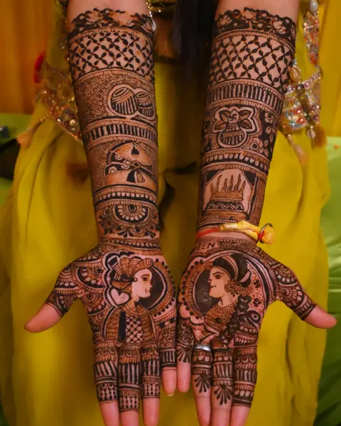 figure back hand mehndi design