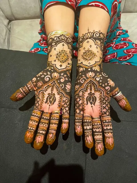 bridal full hand mehndi design