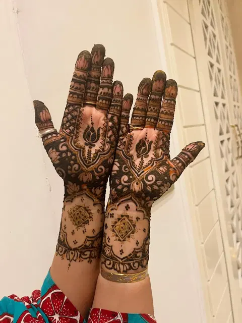 bridal full hand mehndi design