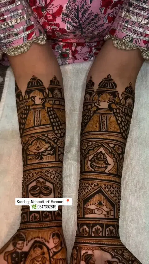 bridal figure full hand mehndi design
